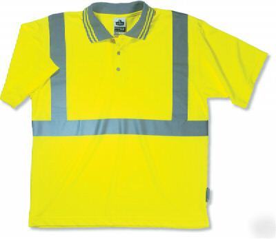 Ansi osha class ii 2 traffic safety polo shirt lime 2XL