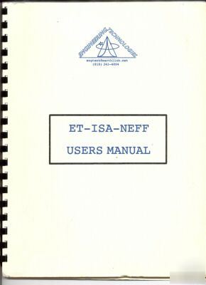 Engineering technologies et-isa-neff users manual