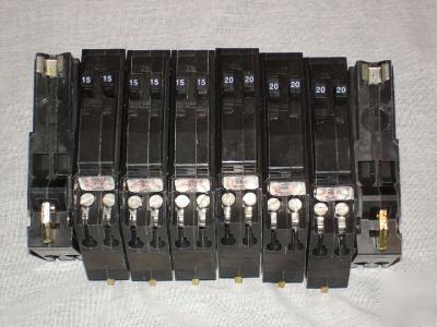 8 square d qo 15,20 amp twin tandem circuit breakers 
