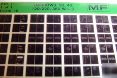 Massey ferguson 30-360 wld harrow parts book microfiche