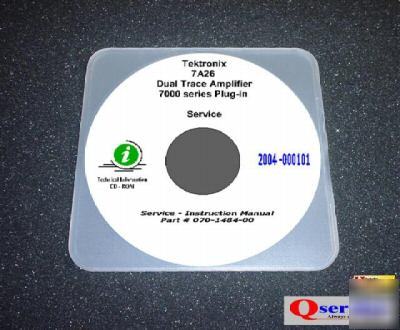 Tektronix tek 7A26 service - ops manual cd +
