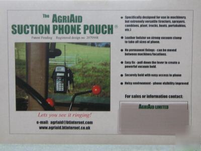 Agriaid suction phone pouch vacuum mobile holder clamp