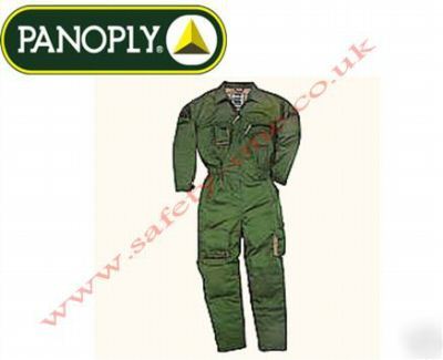 Green overalls boilersuit, knee pad pockets medium