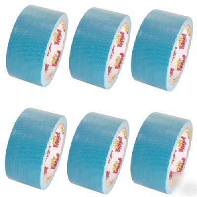 6 rolls teal blue duct tape 2