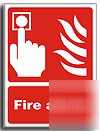 Fire alarm sign - adh.vinyl-200X250MM(fi-048-ae)