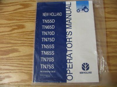 New holland TN55D to 75D,TN55S to 75S operators manual