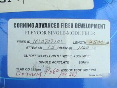 Corning flexcor single-mode fiber hi 1060 2.5KM