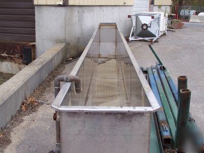 Large stainless steel water bath trough