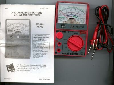 New sperry/commerc.ele.hsp-10 multimeter . leads, 10 lot