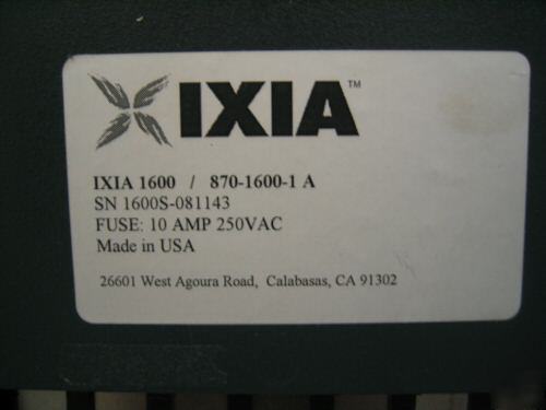 Ixia 1600 chassis with gigabit ethernet modules