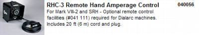 Miller 040056 rhc-3 remote hand amperage control