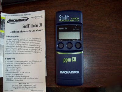 New bacharach snifit 50 carbon monoxide detector 