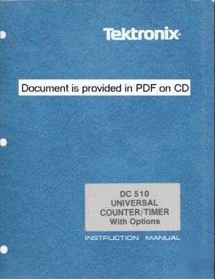 Tek tektronix dc 510 DC510 dc-510 service/op+opt manual