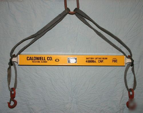 New caldwell 4800# fiberglass lifting beam w/hooks 