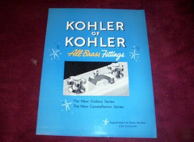 1958 kohler all-brass fittings catalog K56 near mint