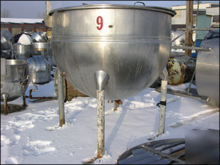500 gal hamilton single motion kettle, s/s, 90# -28225