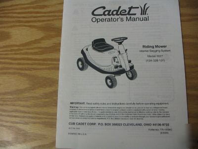 Cub cadet 13A-328-101 mower operators manual