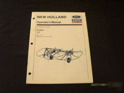 New holland 157 tedder rake operators manual