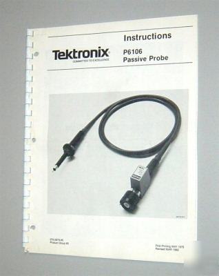 Tektronix tek P6106 original operators - service manual