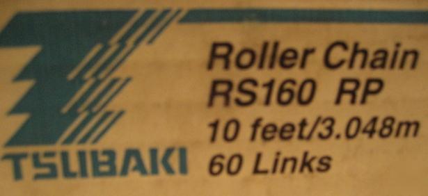 Tsubaki RS160RP roller chain 10FT. 80 links