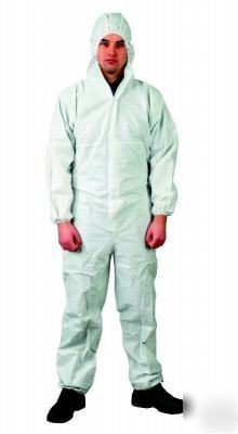 White breathable disposable coverall (xl)