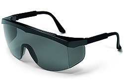 Stratos safety glasses black frame grey lens