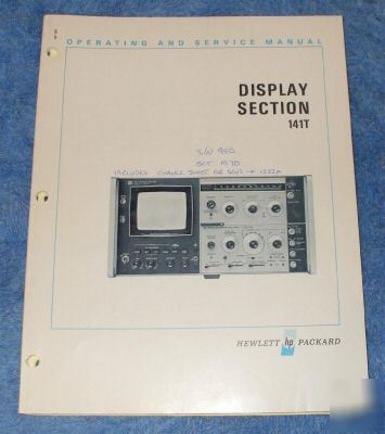 Hp - agilent 141T original service - operating manual