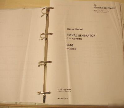 Rohde & schwarz smg signal generator service manual 
