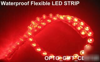 1PC red 48CM pvc neon light strip 48 ledbulb 12V use