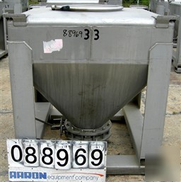 Used: tote systems tote bin, 35 cubic feet, 304 stainle