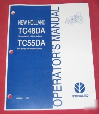 New holland TC48DA TC55DA tractors owner's manual