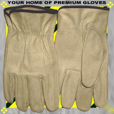 3P xxxlg premium leather work glove topgrain cowhide go