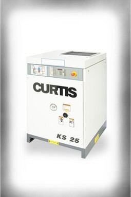 Curtis 10 hp rotary screw air compressor w/ enclosure