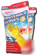 Latex household gloves, large size - 6 x 2 pairs