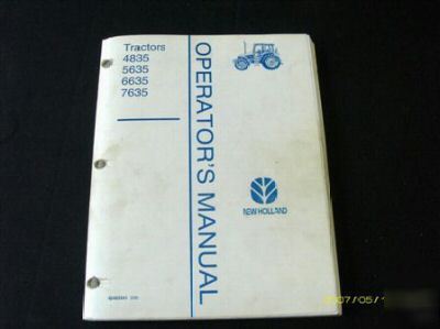 New holland 4835 5635 6635 7635 tractor operator manual