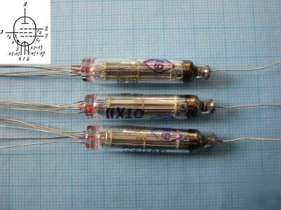 3 russian miniature tubes 1J29B ( 1SH29B )