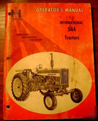 Ih 544 tractor operator's manual book international