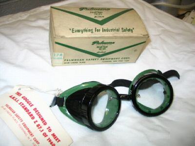 Vintage safety welding glasses,goggles,cycle,pulmosanmo