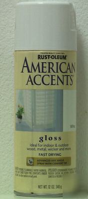 6 cans of american accents gloss spray paint - white