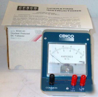 Csc cenco 82441-05 0-1-10A dc voltmeter (vdc / amps)