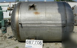 Used: continental tank co kettle, 2300 gallons, 304L st