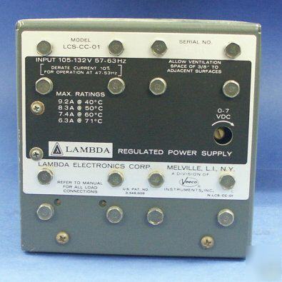 Used lambda lcs-cc-01 0 to 7-volt linear power supply
