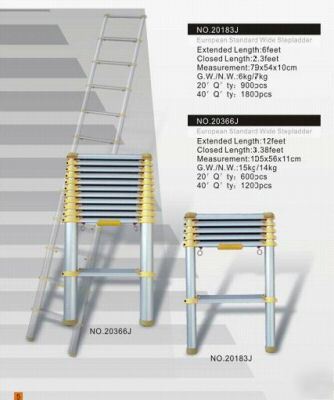12FT telescopic&extend ladder (wide rung) type i