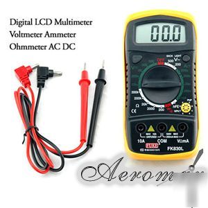 Digital multimeter volt ohm amp meter tester hand tool