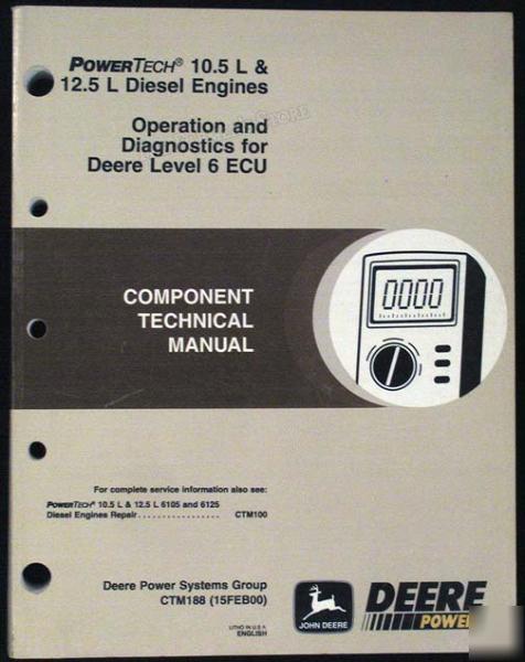 John deere 10.5 & 12.5 l diesel engine technical manual
