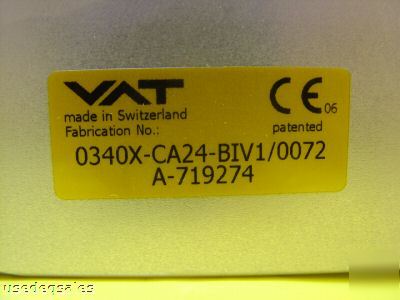 Vat monovat rectangular slit valve 0340X-CA24-BIV1