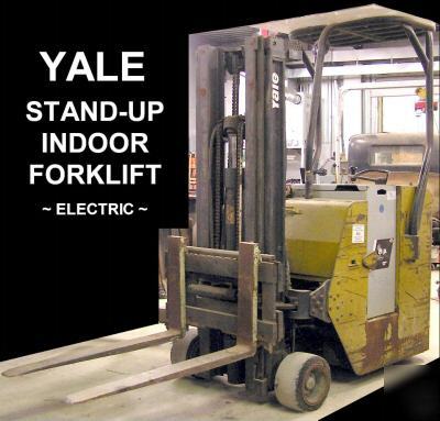 Yale stand-up indoor forklift~24V electric/3000-lb lift