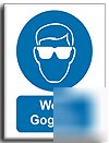 Wear goggles sign-semi rigid-200X250MM(ma-025-re)