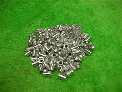 135 aluminum knurled rivet nut inserts nuts 8-32 x 3/8