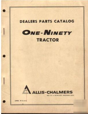Allis chalmers 190 tractor spare parts book